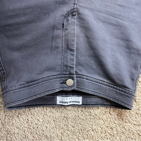 American Apparel Easy Jean, High Waisted, Gray, Small - Picture 4 of 7